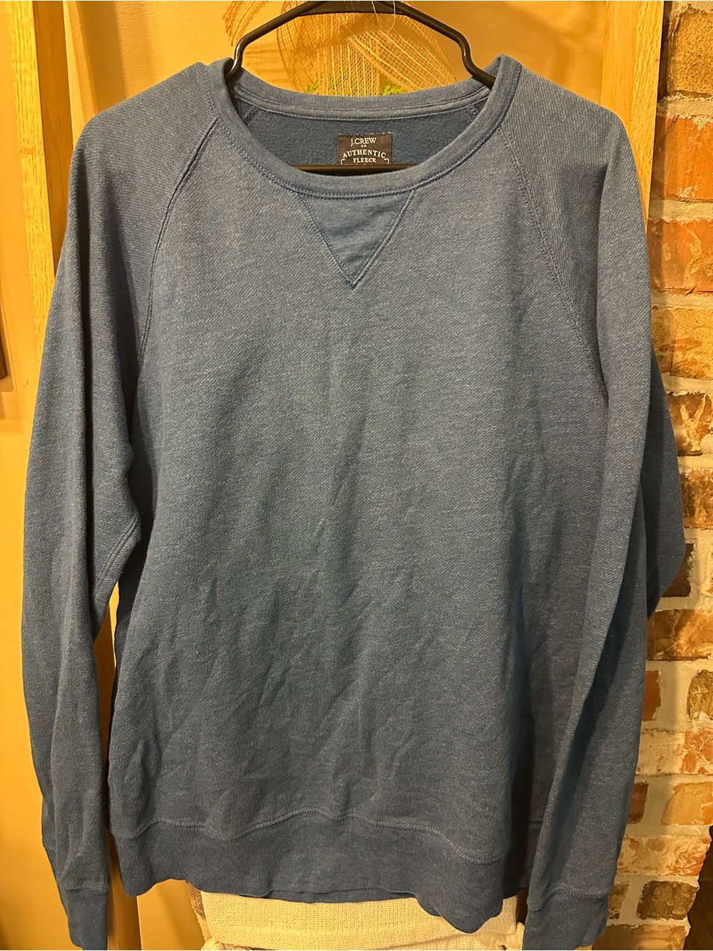 J. Crew Men’s Heathered Indigo Crewneck Sweatshirt